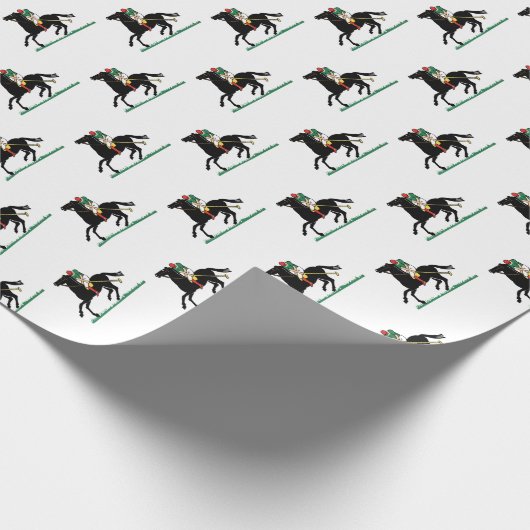  Polo Player op Pony Cadeaupapier (Hoek)