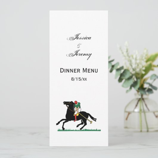  Polo Player op Pony Kaart (Staand voorkant)