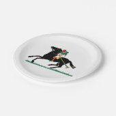 Polo Player op Pony Papieren Bordje (Gekanteld)