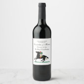  Polo Player op Pony Wijn Etiket (Voorkant)