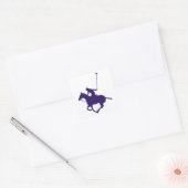 Polo Player Vierkante Sticker (Envelop)