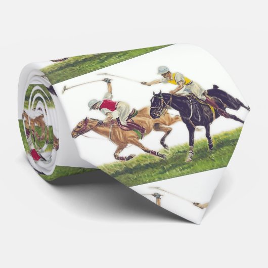 Polo Players Necktie Stropdas (Opgerold)