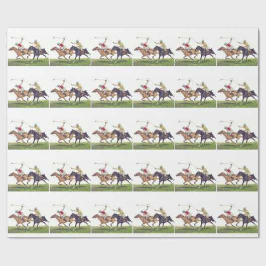 Polo Ponies Cadeaupapier (Vlak)