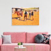 Polo Ponies in het Amerikaanse Oude Westen Canvas Afdruk (Insitu (Woonkamer))