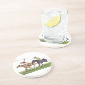 Polo Ponies Zandsteen Onderzetter (Zijkant)