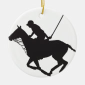 Polo Pony Silhouette Keramisch Ornament (Voorkant)