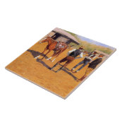 Polo pony's kopen in het Amerikaanse Oude Westen Tegeltje (Zijkant)