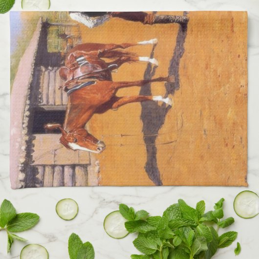 Polo pony's kopen in het Amerikaanse Oude Westen Theedoek (Gevouwen)