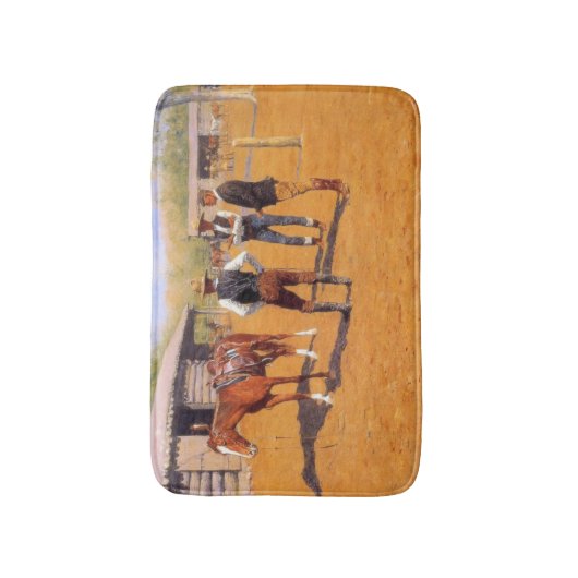 Polo pony's kopen in het Amerikaanse Wilde Westen Badmat (Voorkant Verticaal)