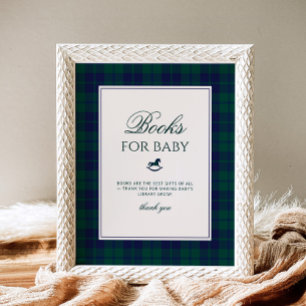 Polo Rocking Horse Plaid Boeken voor baby Poster