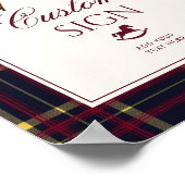  Polo Rocking Horse Wijn rood Plaid Custom Poster (Hoek)