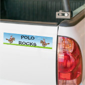 Polo Rocks / ruiter en paard Bumpersticker (Op Truck)