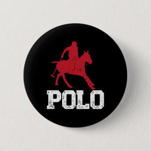 Polo Spelers Paardrijden Paard Paardrijden Paarden Ronde Button 5,7 Cm