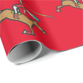 Polo-spelpaarden en -Rider Cadeaupapier (Rol Hoek)