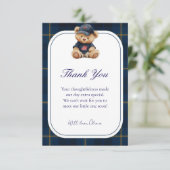 Polo Teddy Bear Baby Shower Bedankkaart (Staand voorkant)