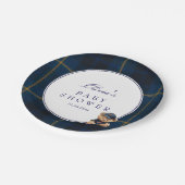 Polo Teddy Bear Baby Shower Papieren Bordje (Gekanteld)