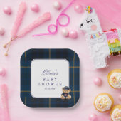 Polo Teddy Bear Baby Shower Papieren Bordje (Feest)