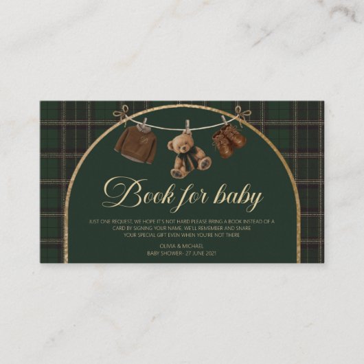 Polo Teddy Bear Classic Baby Shower book for baby Informatiekaartje (Voorkant)