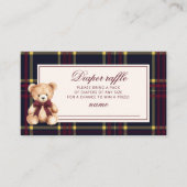 Polo Teddy Bear Luier Raffle Wijn Rood Palid Informatiekaartje (Voorkant)