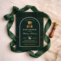 Polo Teddy Bear Schotse Ruit Baby Shower