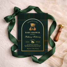 Polo Teddy Bear Schotse Ruit Baby Shower