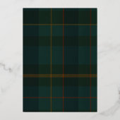 Polo Teddy Bear Tartan Check Baby Shower Folie Uitnodiging (Achterkant)