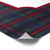 Polo Teddy Bear Tartan Plaid Baby Boy Kids Nursery Poster (Hoek)