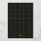 Polo Teddy Bear Tartan Preppy Baby Shower Folie Uitnodiging (Achterkant)