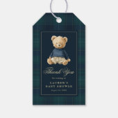 Polo Teddybeer Baby Shower Bedankt Cadeaulabel (Voorkant)