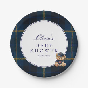 Polo Teddybeer Baby Shower Papieren Bordje