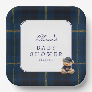Polo Teddybeer Baby Shower Papieren Bordje