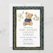 Polo Teddybeer Babyshower Uitnodiging (Voorkant)