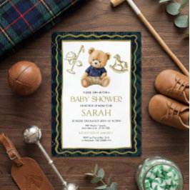 Polo Teddybeer Babyshower Uitnodiging