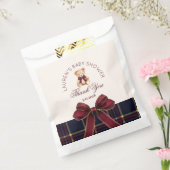 Polo Teddybeer rode Bow Preppy Dank u Bedankzakje (Gezegeld)