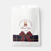 Polo Teddybeer rode Bow Preppy Dank u Bedankzakje (Voorkant)