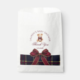 Polo Teddybeer rode Bow Preppy Dank u Bedankzakje