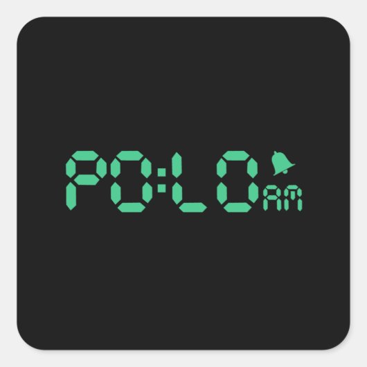 Polo Vierkante Sticker (Voorkant)