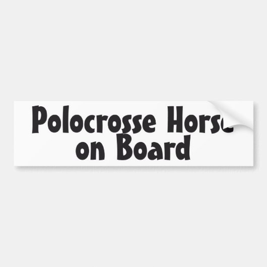 Polocrosse paarden aan boord bumpersticker (Voorkant)