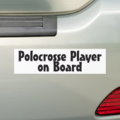 Polocrosse speler aan boord bumpersticker (Op auto)