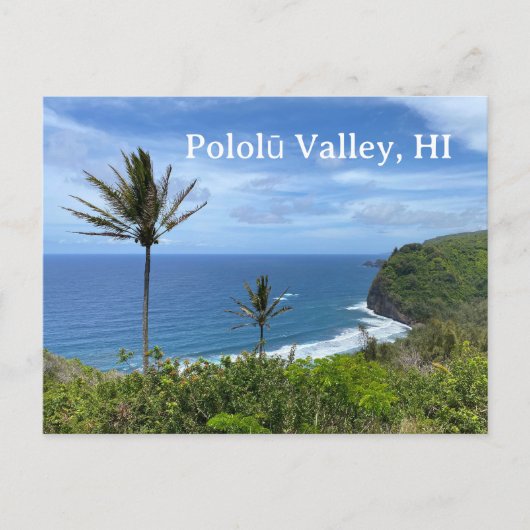 Pololū Valley, HI Briefkaart (Voorkant)