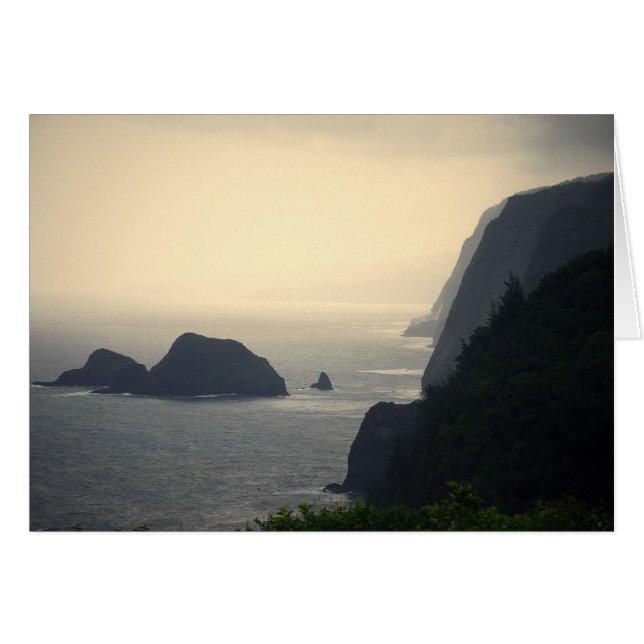 Pololu Valley Lookout, Hawaii, kaart (Voorkant Horizontaal)
