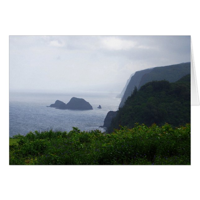 Pololu Valley Lookout, Hawaii, kaart (Voorkant Horizontaal)