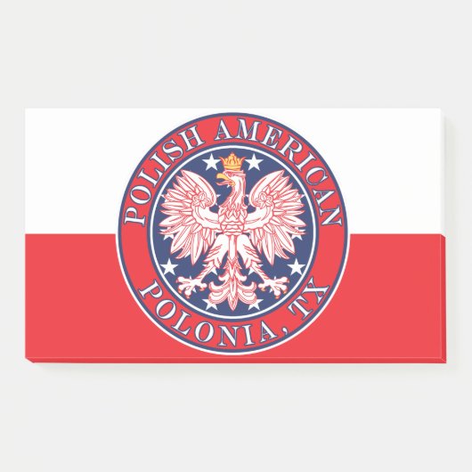 Polonia Texas Poolse Amerikaanse adelaar Post-it® Notes (Voorkant)