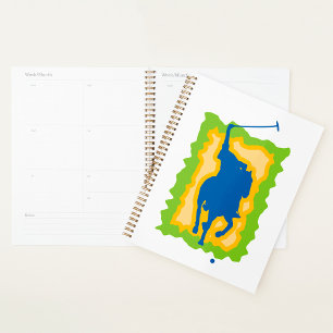 Polospeler Silhouet Modern Paardrijden Sport Planner