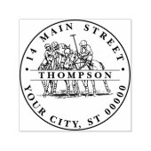 Polospelers in achtervolging - Polowedstrijd Zelfinktende Stempel (Design)