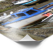 Polperro Cornwall Engeland Laag water Foto Afdruk (Hoek)