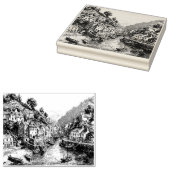 Polperro, Cornwall, Verenigd Koninkrijk Rubberstempel (Gestempeld)