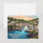 Polperro Engeland Briefkaart (Voorkant / Achterkant)