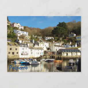 Polperro Harbour Cornwall Engeland Briefkaart