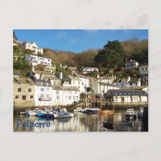 Polperro Harbour Cornwall Engeland Briefkaart (Voorkant)